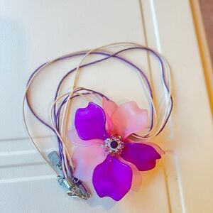 Whimsy Fairy Flower Rhinestone Necklace